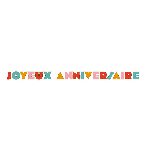 Tim&Puce Guirlande lettres multicolores Joyeux Anniversaire