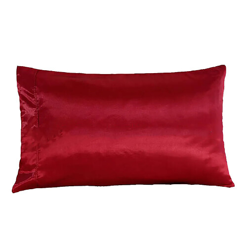 taie d'oreiller en satin de soie synthétique 50 * 76cm rouge