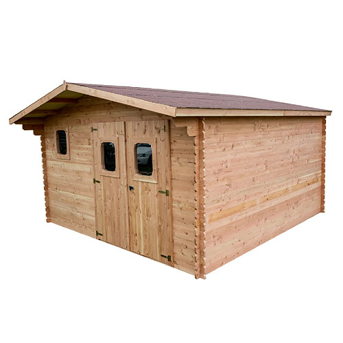 Abri de jardin 15.27 m2 bois naturel - dom 3535.02 - HABRITA