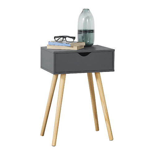 Table Basse Östersund 60 x 40 x 30 cm Gris Foncé [en.casa]