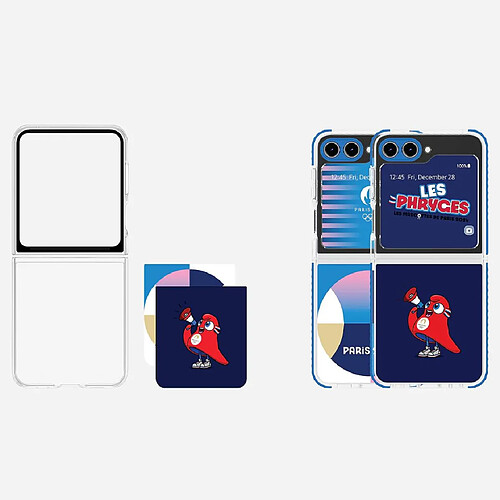 Coque interchangeable a fond d'écran dynamique pour Galaxy Z Flip5 edition Paris 2024 SAMSUNG GP-FPF731HIILF