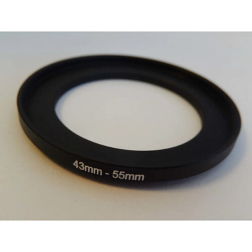 Adaptateur filtre Step-Up vhbw 43mm-55mm noir pour appareil photo Agfa, Agfaphoto, Canon, Casio, Fujifilm, Kodak, Minolta, Nikon, Olympus