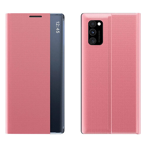 Ozzzo nouvelle housse sleep coque avec une fonction de rabatterie du support pour poco m4 pro 5g rose