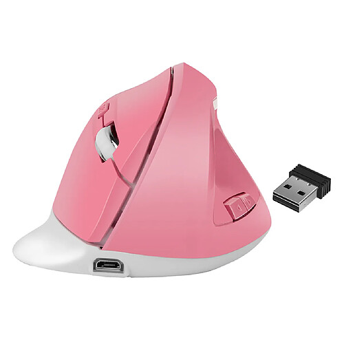 Souris De Jeu USB Sans Fil Souris Verticales Optiques Faciles à Utiliser Rose