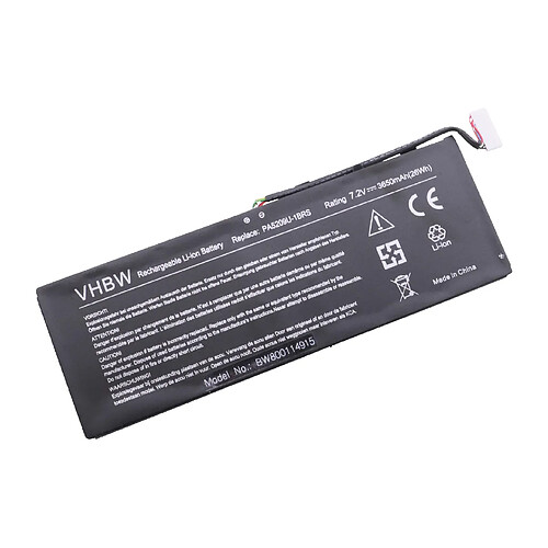 vhbw Li-polymère batterie 3650mAh (7.2V) noir pour ordinateur portable Toshiba Satellite L10T, L10W, L10W-B, L10W-b1200, L10W-CBT2N0, L15W, L15W-B