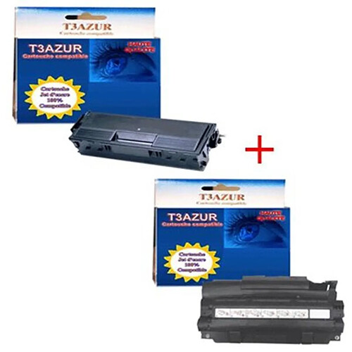 T3AZUR – Toner+Tambour compatible Brother TN3060+DR3000+ Pack 20 papiers photos A6 230gr