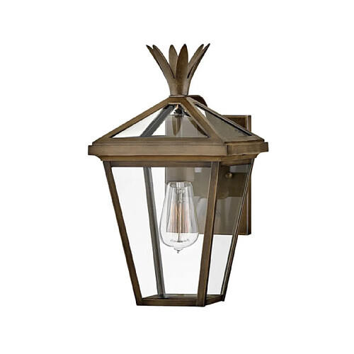 Elstead Lighting Applique murale extérieur Palma Aluminium,verre transparent Bronze bruni