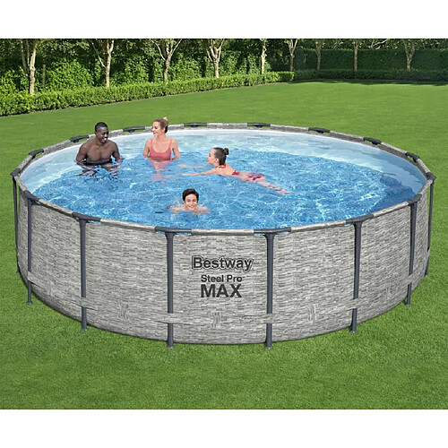 Bestway Piscine ronde Power Steel 488x122 cm