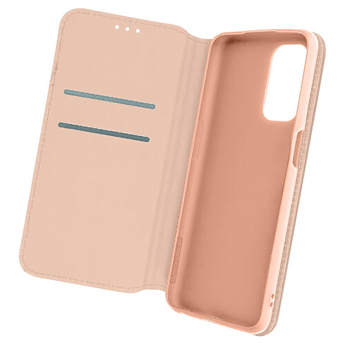 Avizar Étui Oppo A54 5G et A74 5G Clapet Portefeuille Fonction Support Vidéo Rose gold