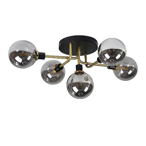 Autres Temps ZMH Chandelier Globe en verre Luminaires de salon