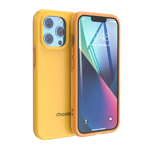 choetech coque pour iphone 13 pro max orange (pc0114-mfm-ye)