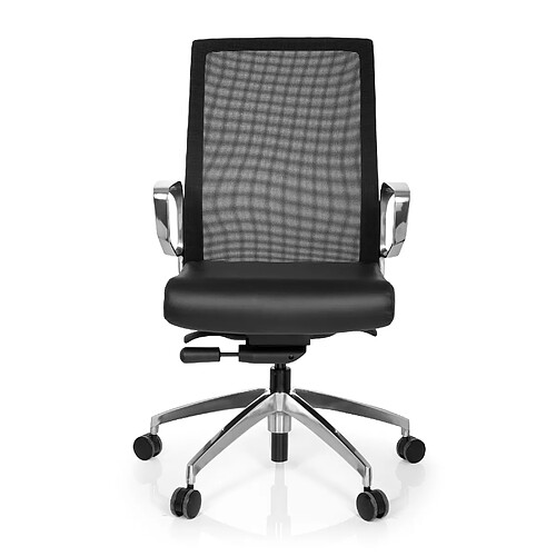 Chaise de bureau PROVIDER NET tissu à maille / tissu noir hjh OFFICE