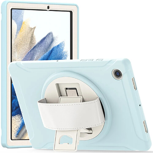 Coque en silicone avec béquille rotative Bleu cristal pour votre Samsung Galaxy Tab A8 10.5 (2021) X200/X205