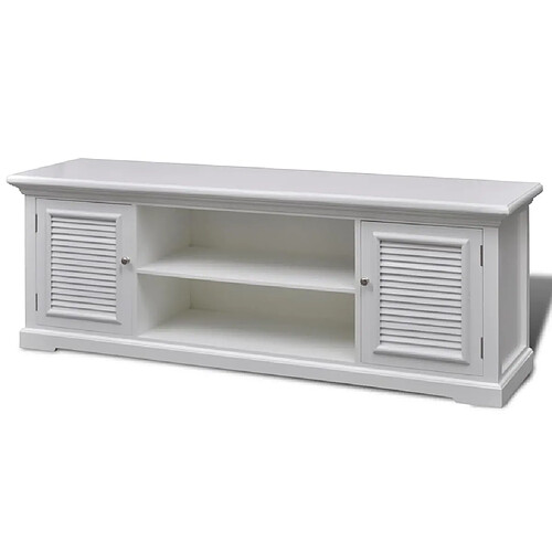 Helloshop26 Meuble télé buffet tv télévision design pratique bois 2502264