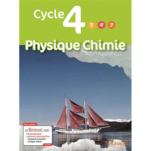 Physique chimie cycle 4, 5e, 4e, 3e : programme 2016 : bimanuel · Occasion