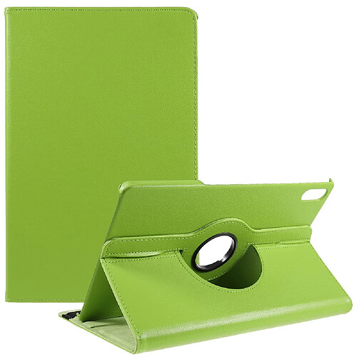 Etui en PU fermeture élastique avec support rotatif à 360° vert pour votre Lenovo Tab P12 Pro