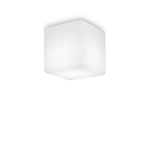 Ideal Lux Downlight carré à 1 lumière blanc IP44