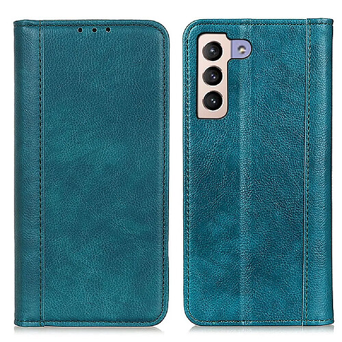 Etui en PU texture litchi, absorption magnétique vert pour votre Samsung Galaxy S22