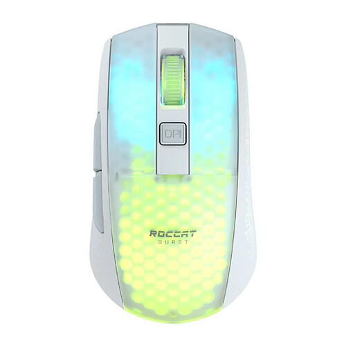 Souris Gaming - Sans Fil - ROCCAT - Burst Pro Air White - Blanc