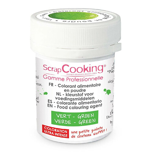 Scrapcooking Colorant alimentaire en poudre vert