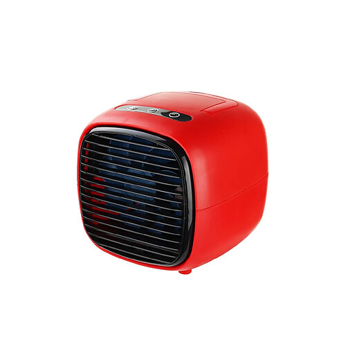 Ventilateur de Refroidissement de Bureau à Domicile de Refroidisseur de Climatiseur Silencieux de Bureau Mini USB Portable - Rouge