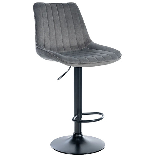 Non Tabouret de bar Toni velours noir