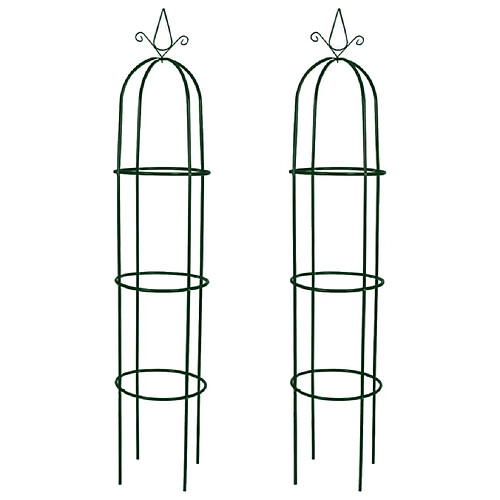 vidaXL Arche de jardin en forme de tour 2 pcs