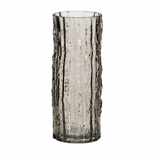 BigBuy Home Vase Gris Verre 10 x 10 x 25,5 cm