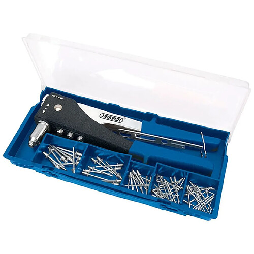 Draper Tools Kit de riveteuse à 2 voies Bleu 27848