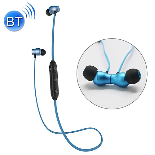 Wewoo Oreillette Bluetooth IPX4 Écouteurs Magnétiques Étanches Sans Fil V4.1 Stéréo In-Ear Casque, Pour iPhone, Samsung, Huawei, Xiaomi, HTC & Autres Smartphones Bleu