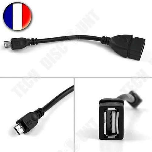 Tech Discount TD® Adaptateur USB vers Micro USB Connexion périphériques Partage Fichiers et Contenu entre Appareil Ordinateur Portable Transfert