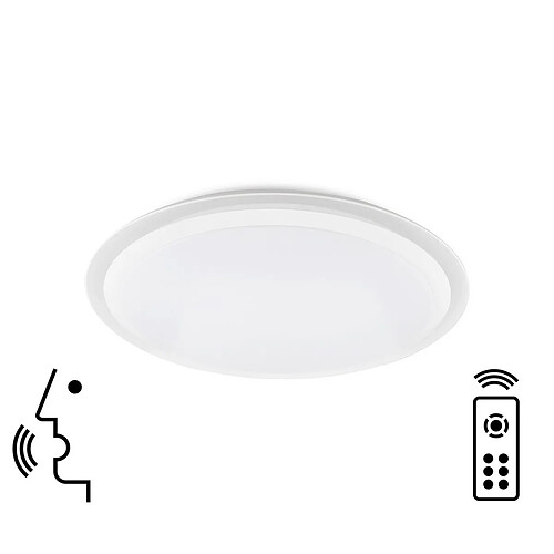 Inspired Edge Smart Ceiling, 56W LED, 3000-5000K Tunable White, 3000lm, Télécommande, 3 ans de garantie