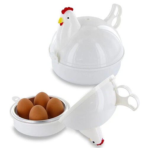 Totalcadeau Cuit-oeufs au micro-ondes de poule Oeuf cuiseur Outil de Cuisine