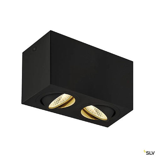 Plafonnier intérieur SLV TRILEDO, double, rectangulaire, noir, LED, 14W, 3000K