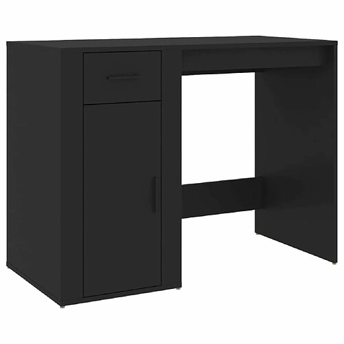 Maison Chic Bureau,Table de travail pour chambre Noir 100x49x75 cm Bois d'ingénierie -GKD60436