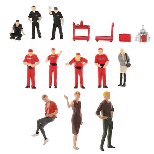 15x RM 1/64 Diorama Chatting Doll Collections Caractère Pour Siku Fire-wheel