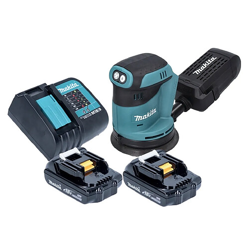 Makita DBO180SY Ponceuse excentrique sans fil 125mm 18V + 2x Batteries 1,5Ah + Chargeur