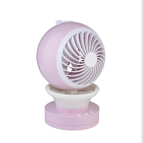 Humidification par pulvérisation lumineuse LED USB Chargeant un Mini ventilateur portable DE COULEUR ROSE