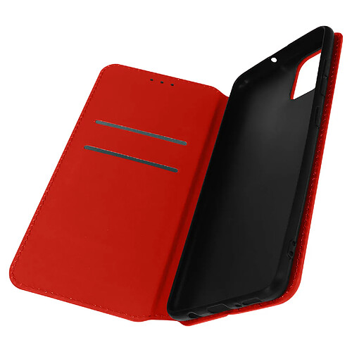 Avizar Housse pour Samsung Galaxy A51 Clapet Porte-cartes Fonction Support Vidéo rouge