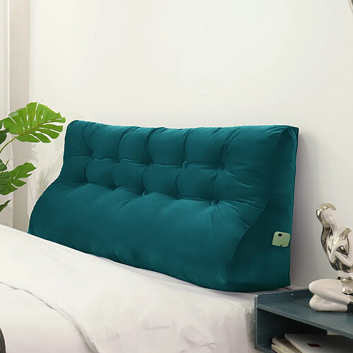 VerCart Arc Coussin de Lecture, Dossier de Tête de Lit, Soutien Dorsal Oreiller, Velours Vert 160cm