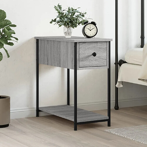 Maison Chic Table de chevet, Table de Nuit pour chambre salon sonoma gris 30x60x60 cm bois d'ingénierie