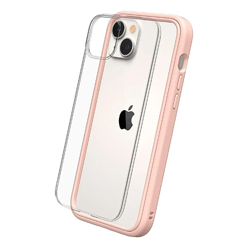 RHINOSHIELD Coque Compatible avec [iPhone 14 Plus] Mod NX - Protection Fine Personnalisable avec Technologie d'absorption des Chocs [sans BPA] - Rose Poudré