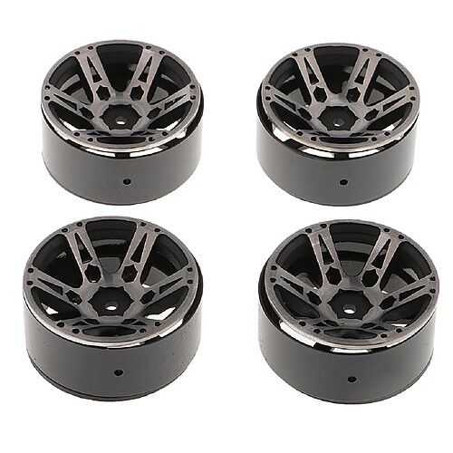 Pack De 4 Jantes En Aluminium Beadlock De 1,9 Pouces Pour 1/10 RC Rock Crawler Grey