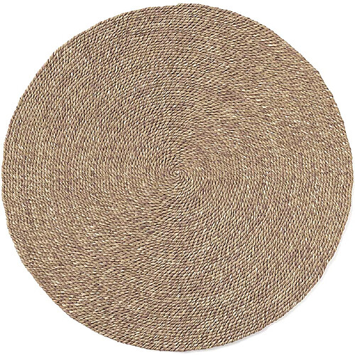 ICONIK INTERIOR Tapis rond en jute - Boho Bali - 150 CM - Yuri Naturel