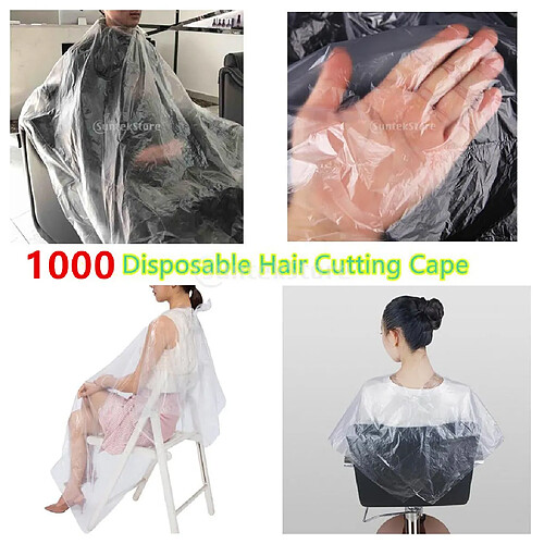 1000 Pièces Imperméable à L'eau Jetable Coupe De Cheveux Cape Robe Cheveux Coupe Capes Tablier