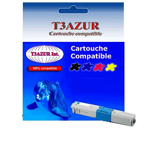 T3Azur Toner compatible OKI C332dn C332dnw MC363dn MC363dnw MC363n MD363dn (46508711/46508715) Cyan