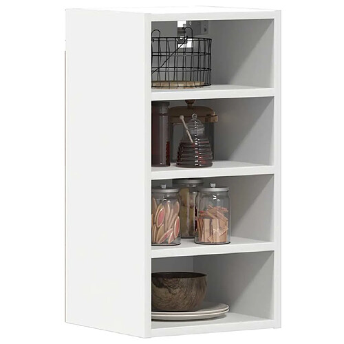 vidaXL Armoire suspendue blanc 30x29,5x60 cm bois d'ingénierie