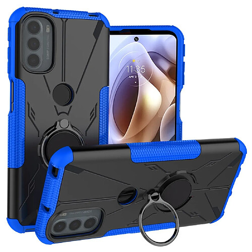 Coque en TPU anti-rayures avec béquille pour votre Motorola Moto G41 4G/G31 4G - bleu