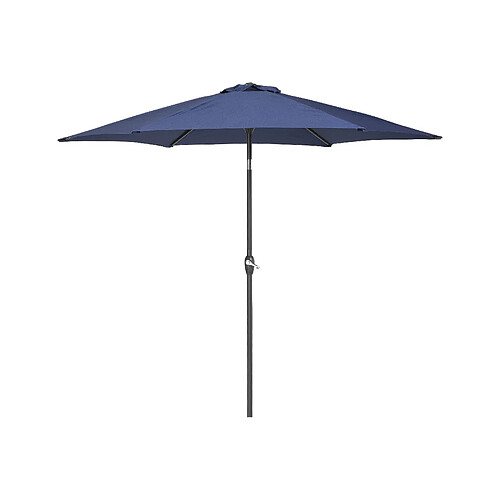 Beliani Parasol bleu marine pour jardin 267 cm VARESE