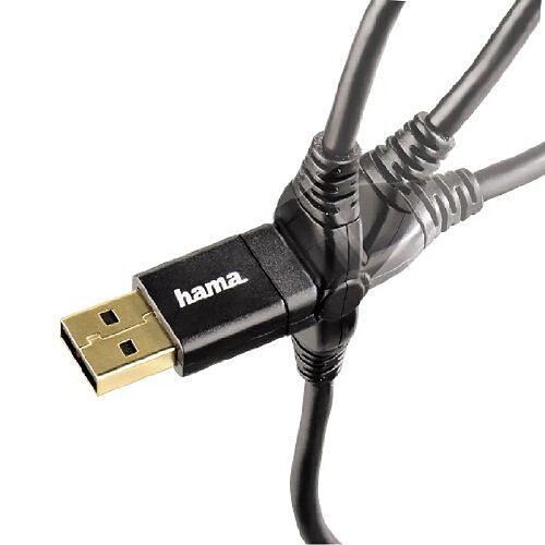 Hama 00054551 - Câble USB (USB A, Mini-USB B, 1.8m) noir